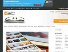 Tablet Screenshot of marketing-boerse.de